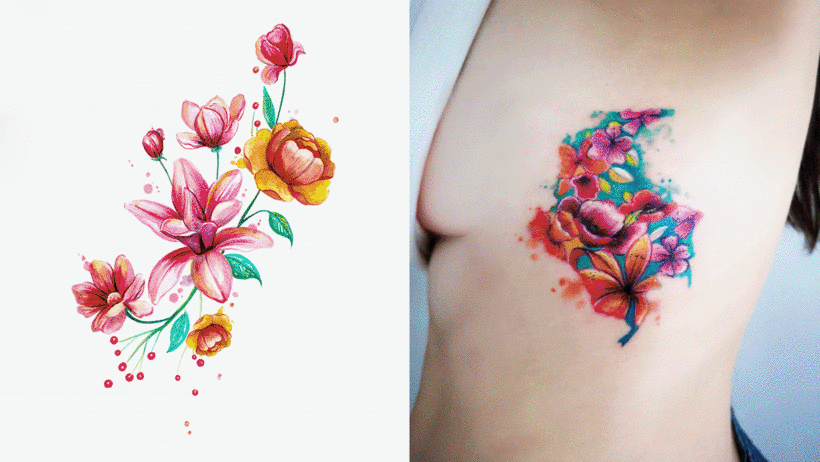 Online Course - Watercolor-Style Tattoo Techniques: Creating Art on Skin  (Leidy Vargas) | Domestika